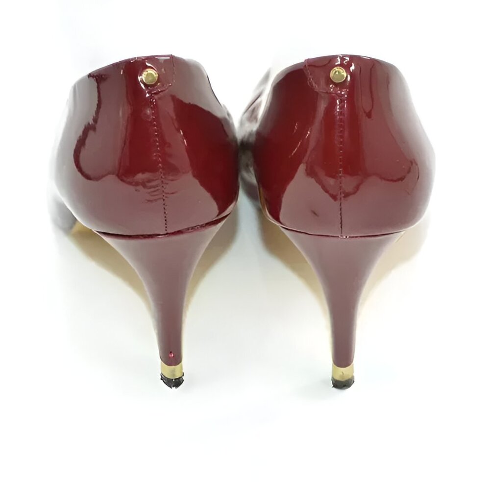 Ted Baker Cranberry Red Patent Leather Gold Dress Christmas Heels Pumps 40 9.5 - Picture 8 of 16